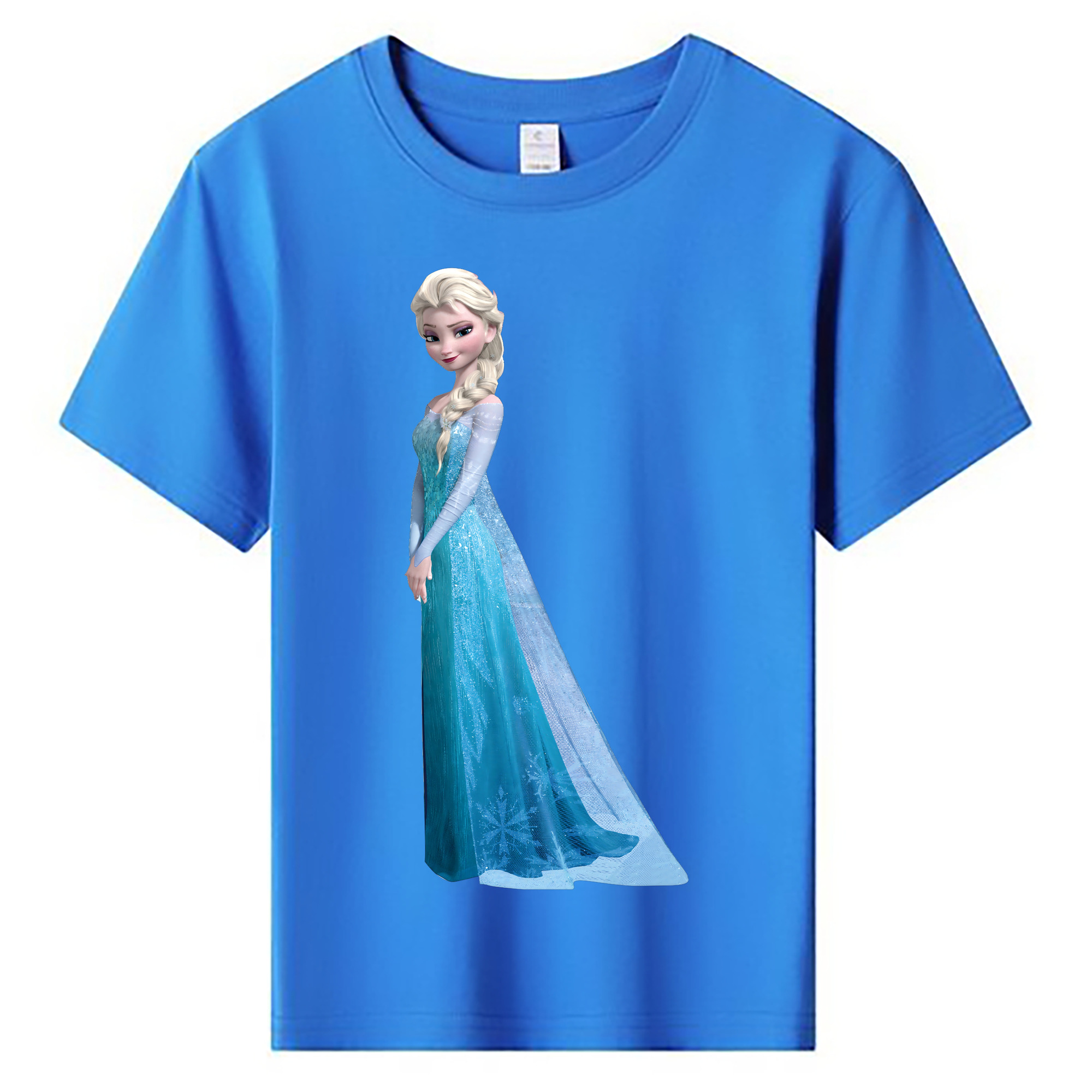 （画像用） アナと雪の女王 アンナ エルサ Frozen Anna Elsa 綿100％キッズTシャツ（フロントプリント）